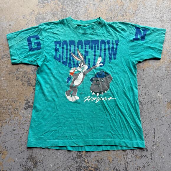 Vintage 90’s Georgetown Bugs Bunny Looney Tunes Tee Distressed - Picture 1 of 10